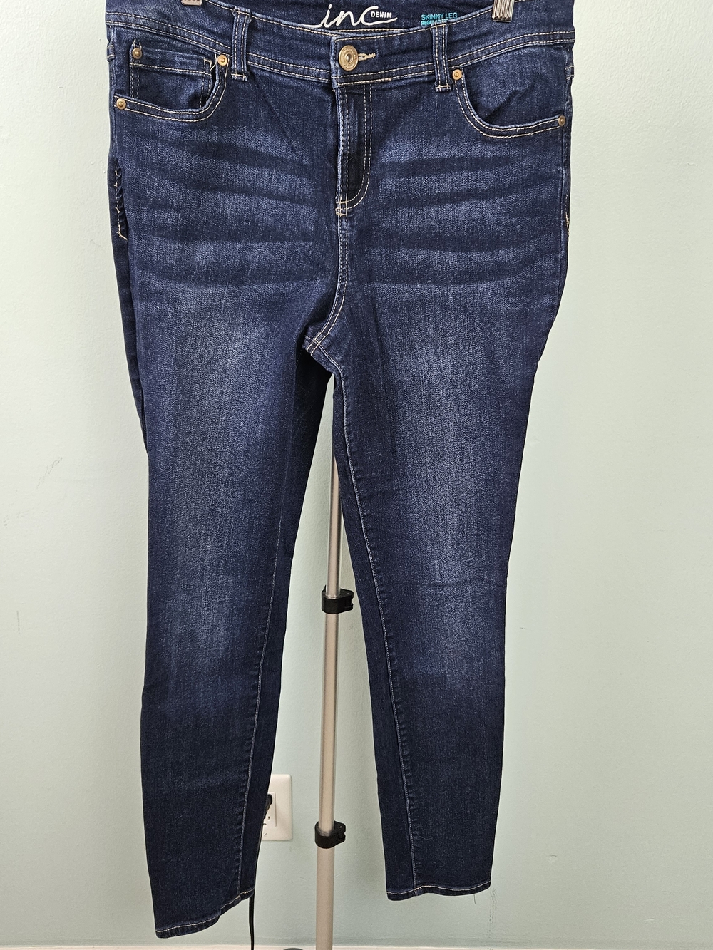 INC International Concepts Dark Indigo Skinny Jeans